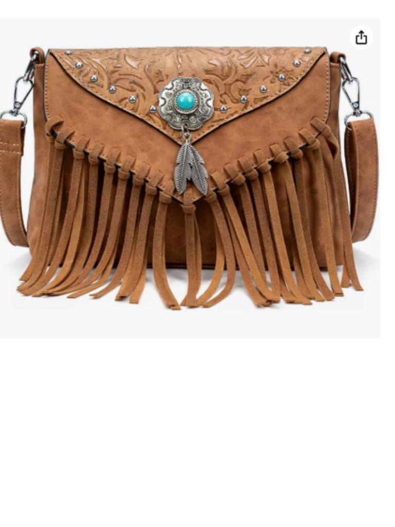 Turquoise Concho Crossbody Handbag